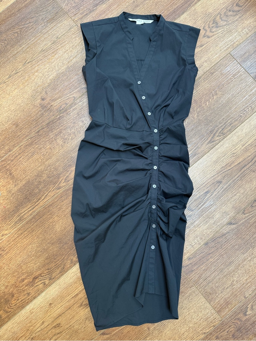 Veronica Beard Ruched Shirt Dress